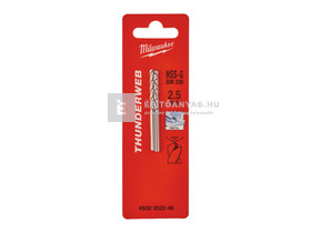 Milwaukee Thunderweb – HSS-G fémfúró DIN 338 – 2,5 mm 2 db Milwaukee Thunderweb – HSS-G fémfúró DIN 338 – 2,5 mm 2 db