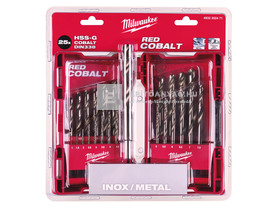 Milwaukee Red Cobalt – HSS-G Co fémfúró – DIN 338 Készlet (25 darab) Milwaukee Red Cobalt – HSS-G Co fémfúró – DIN 338 Készlet (25 darab)