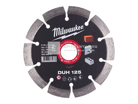 Milwaukee gyémánt vágótárcsa DUH 125x22,2 mm Milwaukee gyémánt vágótárcsa DUH 125x22,2 mm