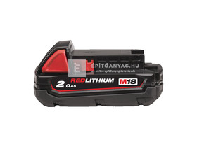 Milwaukee M18B2 REDLITHIUM™-ION akkumulátor18 V 2,0 AH Milwaukee M18B2 REDLITHIUM™-ION akkumulátor18 V 2,0 AH
