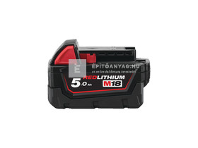 Milwaukee M18B5 Redlithium-ion akkumulátor 18 V 5,0 AH Milwaukee M18B5 Redlithium-ion akkumulátor 18 V 5,0 AH