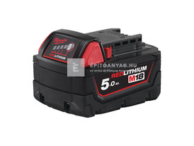 Milwaukee M18B5 Redlithium-ion akkumulátor 18 V 5,0 AH Milwaukee M18B5 Redlithium-ion akkumulátor 18 V 5,0 AH