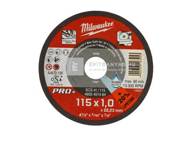Milwaukee vágókorong fémhez Pro+ SCS41/115x1x22 mm Milwaukee vágókorong fémhez Pro+ SCS41/115x1x22 mm
