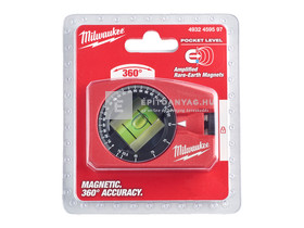 Milwaukee zseb vízmérték szögmérővel, mágneses, 8 cm Milwaukee zseb vízmérték szögmérővel, mágneses, 8 cm