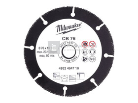 Milwaukee Karbid vágótárcsa 76 mm (M12 FCOT) 1db Milwaukee Karbid vágótárcsa 76 mm (M12 FCOT) 1db