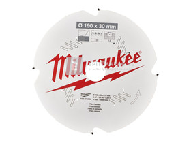 Milwaukee körfűrészlap hordozható gépekhez (Fíber Cement) 190x30x1.8x4 D Milwaukee körfűrészlap hordozható gépekhez (Fíber Cement) 190x30x1.8x4 D