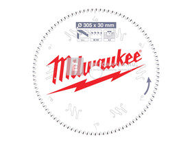 Milwaukee körfűrészlap gérvágókhoz (alu) 305x30x3.0x96 TF NEG.