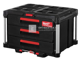 Milwaukee Packout tároló láda 3 fiókos Milwaukee Packout tároló láda 3 fiókos