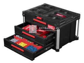 Milwaukee Packout tároló láda 3 fiókos Milwaukee Packout tároló láda 3 fiókos