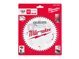 Milwaukee körfűrészlap alu 165x20x1,6x52ATB Milwaukee körfűrészlap alu 165x20x1,6x52ATB