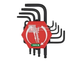 Milwaukee Torx L-alakú kompakt kulcs készlet T10-T50, 9 részes Milwaukee Torx L-alakú kompakt kulcs készlet T10-T50, 9 részes