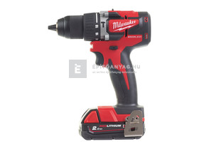 Milwaukee M18CBLPD-202C kompakt ütvefúró-csavarozó Milwaukee M18CBLPD-202C kompakt ütvefúró-csavarozó