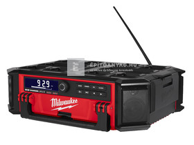 Milwaukee M18PRCDAB+-0 M18 Packout rádió/töltő Milwaukee M18PRCDAB+-0 M18 Packout rádió/töltő