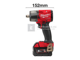 Milwaukee M18FMTIW2F12-502X M18 FUEL™ közepes nyomatékú ütvecsavarozó biztosítógyűrűvel Milwaukee M18FMTIW2F12-502X M18 FUEL™ közepes nyomatékú ütvecsavarozó biztosítógyűrűvel