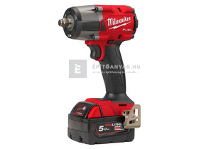 Milwaukee M18FMTIW2F12-502X M18 FUEL™ közepes nyomatékú ütvecsavarozó biztosítógyűrűvel Milwaukee M18FMTIW2F12-502X M18 FUEL™ közepes nyomatékú ütvecsavarozó biztosítógyűrűvel