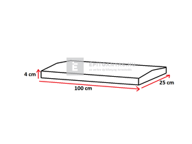Kerítésfedlap fehér 25x100x4 cm Kerítésfedlap fehér 25x100x4 cm