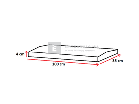 Kerítésfedlap fehér 35x100x4 cm Kerítésfedlap fehér 35x100x4 cm