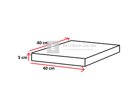 Oszlopfedlap fehér 40x40x5 cm Oszlopfedlap fehér 40x40x5 cm