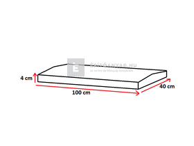 Kerítésfedlap fehér 40x100x4 cm Kerítésfedlap fehér 40x100x4 cm