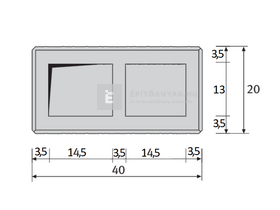 Leier Modern kerítéskő normálkő finomszórt, törtfehér 20x40x20 cm Leier Modern kerítéskő normálkő finomszórt, törtfehér 20x40x20 cm