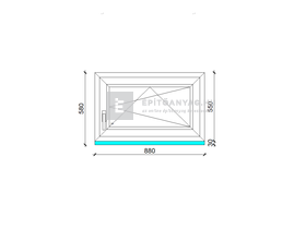 EkoSun 70 C 2r üv BNY 90x60 cm jobb fehér egyszárnyú ablak EkoSun 70 C 2r üv BNY 90x60 cm jobb fehér egyszárnyú ablak