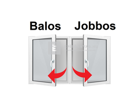 EkoSun 70 C 2r üv BNY 90x90 cm jobb fehér egyszárnyú ablak EkoSun 70 C 2r üv BNY 90x90 cm jobb fehér egyszárnyú ablak