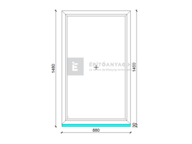 EkoSun 70 C 2r üv Fix 90x150 cm fehér fix ablak EkoSun 70 C 2r üv Fix 90x150 cm fehér fix ablak