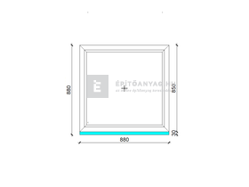 EkoSun 70 C 2r üv Fix 90x90 cm fehér fix ablak EkoSun 70 C 2r üv Fix 90x90 cm fehér fix ablak