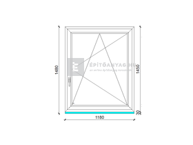 EkoSun 70 C 3r üv BNY 120x150 cm jobb fehér egyszárnyú ablak EkoSun 70 C 3r üv BNY 120x150 cm jobb fehér egyszárnyú ablak