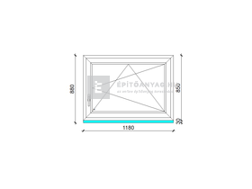 EkoSun 70 C 3r üv BNY 120x90 cm jobb fehér egyszárnyú ablak EkoSun 70 C 3r üv BNY 120x90 cm jobb fehér egyszárnyú ablak