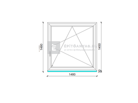 EkoSun 70 CL 3r üv BNY 150x150 cm jobb kívül antracit, belül fehér egyszárnyú ablak EkoSun 70 CL 3r üv BNY 150x150 cm jobb kívül antracit, belül fehér egyszárnyú ablak