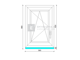 EkoSun 70 C 3r üv BNY 60x90 cm bal fehér egyszárnyú ablak EkoSun 70 C 3r üv BNY 60x90 cm bal fehér egyszárnyú ablak
