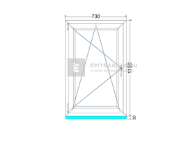 EkoSun 70 CL 3r üv BNY 75x120 cm bal fehér egyszárnyú ablak EkoSun 70 CL 3r üv BNY 75x120 cm bal fehér egyszárnyú ablak
