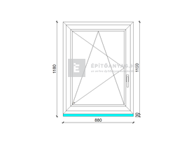 EkoSun 70 CL 3r üv BNY 90x120 cm bal kívül antracit, belül fehér egyszárnyú ablak EkoSun 70 CL 3r üv BNY 90x120 cm bal kívül antracit, belül fehér egyszárnyú ablak