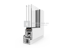 EkoSun 70 CL 3r üv BNY 90x240 cm bal kívül antracit, belül fehér egyszárnyú erkélyajtó EkoSun 70 CL 3r üv BNY 90x240 cm bal kívül antracit, belül fehér egyszárnyú erkélyajtó