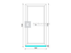 EkoSun 70 C 3r üv Fix 60x120 cm fehér fix ablak EkoSun 70 C 3r üv Fix 60x120 cm fehér fix ablak