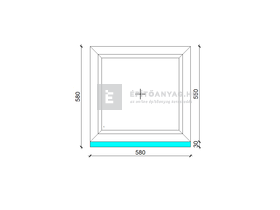 EkoSun 70 CL 3r üv Fix 60x60 cm kívül antracit, belül fehér fix ablak EkoSun 70 CL 3r üv Fix 60x60 cm kívül antracit, belül fehér fix ablak