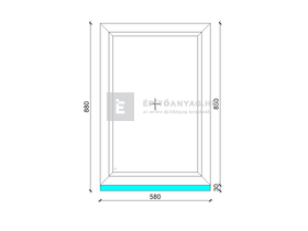 EkoSun 70 C 3r üv Fix 60x90 cm fehér fix ablak EkoSun 70 C 3r üv Fix 60x90 cm fehér fix ablak