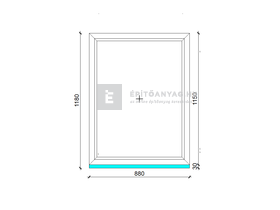 EkoSun 70 CL 3r üv Fix 90x120 cm kívül antracit, belül fehér fix ablak