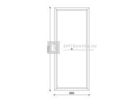 EkoSun 70 CL 3r üv Fix 90x210 cm kívül antracit, belül fehér fix ablak