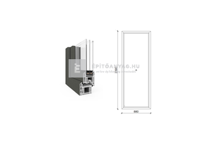 EkoSun 70 CL 3r üv Fix 90x240 cm kívül antracit, belül fehér fix ablak EkoSun 70 CL 3r üv Fix 90x240 cm kívül antracit, belül fehér fix ablak