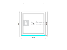 EkoSun 70 CL 3r üv Fix 90x90 cm kívül antracit, belül fehér fix ablak