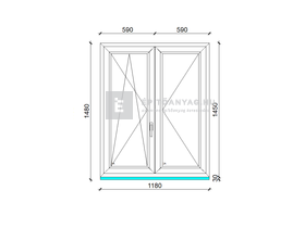 EkoSun 70 CL 3r üv NY-BNY 120x150 cm bal kívül antracit, belül fehér kétsz. váltószárnyas ablak EkoSun 70 CL 3r üv NY-BNY 120x150 cm bal kívül antracit, belül fehér kétsz. váltószárnyas ablak