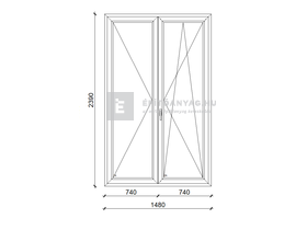 EkoSun 70 CL 3r üv NY-BNY 150x240cm jobb kívül antracit, belül fehér kétsz. váltósz. erkélyajtó EkoSun 70 CL 3r üv NY-BNY 150x240cm jobb kívül antracit, belül fehér kétsz. váltósz. erkélyajtó