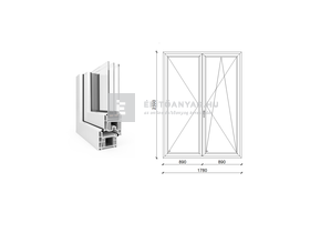 EkoSun 70 CL 3r üv NY-BNY 180x240 cm jobb fehér kétszárnyú váltószárnyas erkélyajtó EkoSun 70 CL 3r üv NY-BNY 180x240 cm jobb fehér kétszárnyú váltószárnyas erkélyajtó