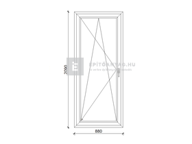 GreenEvolution 76 3D 3r üv BNY 90x210 cm bal fehér egyszárnyú erkélyajtó GreenEvolution 76 3D 3r üv BNY 90x210 cm bal fehér egyszárnyú erkélyajtó