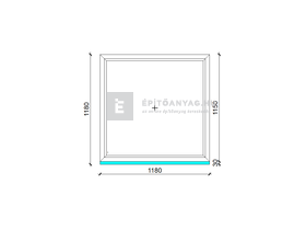 GreenEvolution 76 B 3r üv Fix 120x120 cm kívül antracit, belül fehér fix ablak GreenEvolution 76 B 3r üv Fix 120x120 cm kívül antracit, belül fehér fix ablak