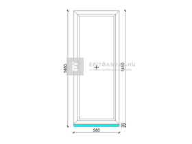 GreenEvolution 76 B 3r üv Fix 60x150 cm kívül antracit, belül fehér fix ablak