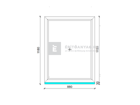 GreenEvolution 76 B 3r üv Fix 90x120 cm kívül antracit, belül fehér fix ablak GreenEvolution 76 B 3r üv Fix 90x120 cm kívül antracit, belül fehér fix ablak