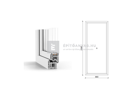 GreenEvolution 76 B 3r üv Fix 90x210 cm fehér fix ablak GreenEvolution 76 B 3r üv Fix 90x210 cm fehér fix ablak